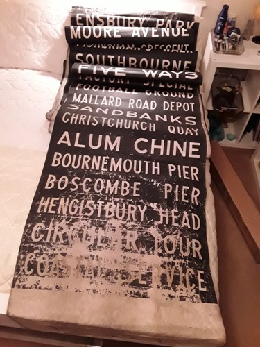 Vintage bus destination blind - bus,