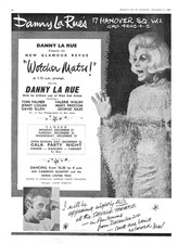 Magazine Advert Danny La Rue Nightclub 1968 Wotcher Mates