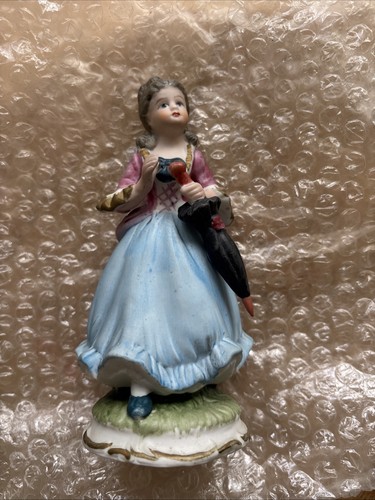 Hand painted figurine lady - painted,