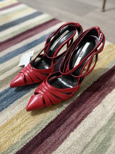 Zara women red strappy - zara,