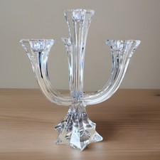 Villeroy & Boch, Full Crystal, Heavy, Three-Arm, Four-Cup Candelabra, Signed