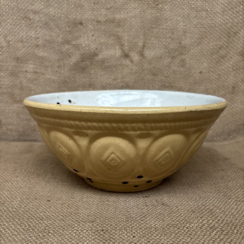 Antique stoneware colander - stoneware,