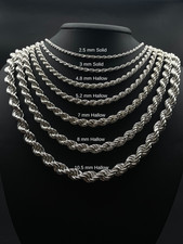 Solid Diamond Cut Rope 925