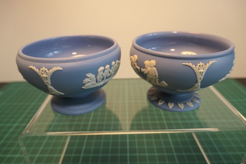 Two blue wedgwood jasperware - blue,