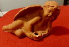 Vintage Terracotta Angel Candle Older Aprox  22x9cm