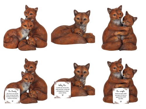 Brand new resin - fox, ornaments