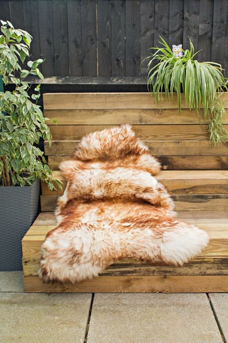 Sheepskin rug wolf tipped - sheepskin,