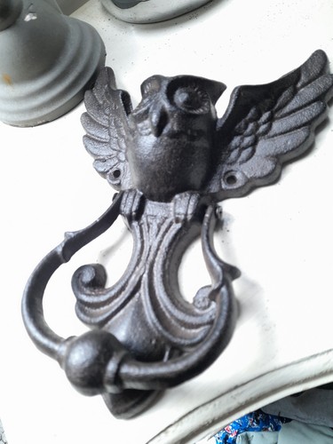 Lovely heavy iron owl door