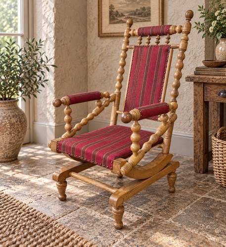 Antique oak rocking - antique,