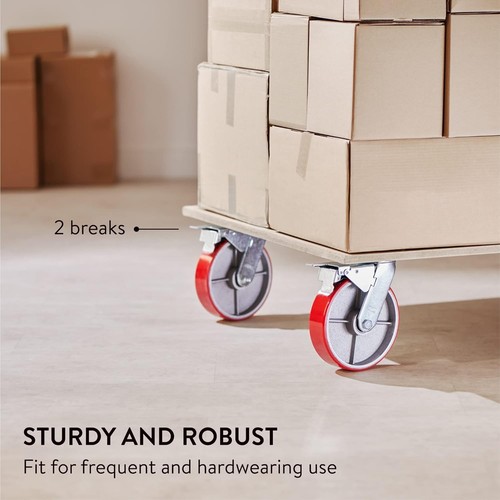 200mm castor wheels - castor, braked