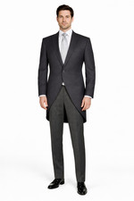 Grey wedding tailcoat suit - grey,