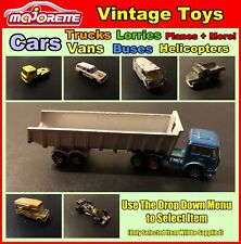 Vintage Majorette Toy Cars, Trucks, Buses, Helicopters +More (Select Item) Used 
