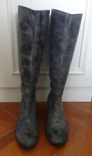 ASH Dark Grey Leather Boots - 36 - NEW