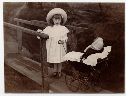 Edwardian girl with - with, toy