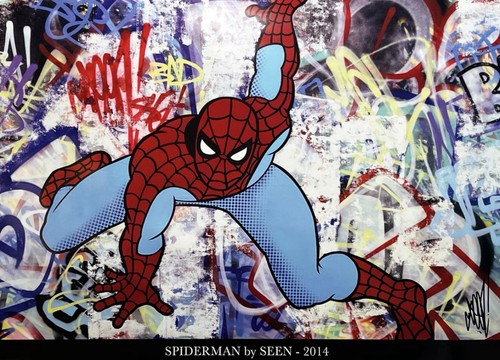 Seen graffiti art spider man - seen,