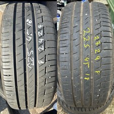 2 x Continental PremiumContact 6 225 45 18 V XL 95V Tyres 225/45R18 7mm Pair