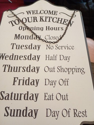 Metal kitchen novelty sign - kitchen,
