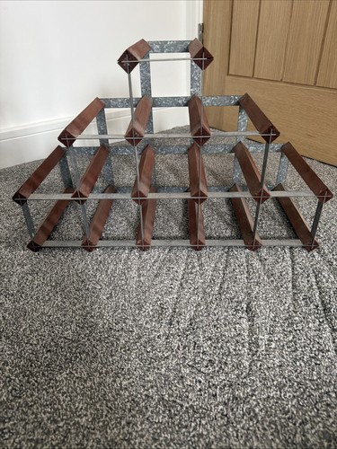 Vintage dark wood and - wood, steel
