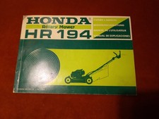 Honda HR 194 Lawnmower Owner manual 1983. F