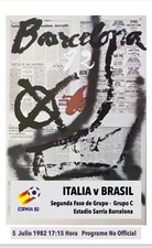 1982 FIFA World Cup 7 x Different programmes Brazil Italy England West Germany