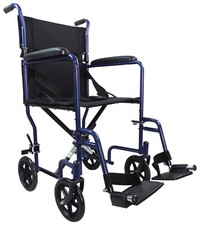 AIDAPT Blue Steel Compact Wheelchair  VA171BLUE