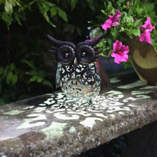 Cute Scroll Owl Light Up Solar