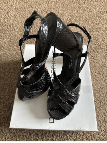 Wedge block heeled black - wedge,