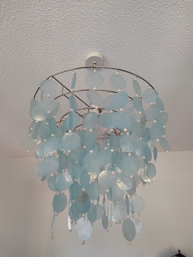 Blue coastal capiz shell - coastal,