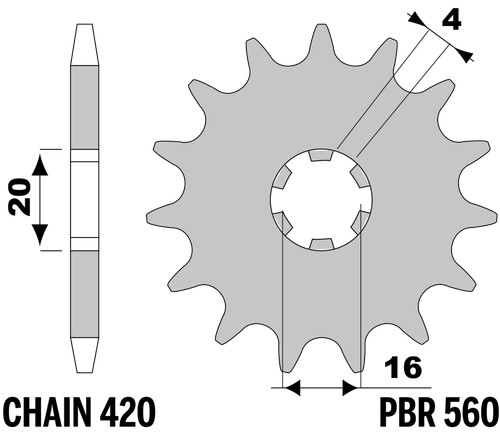 Steel sprocket for kawasaki - kawasaki, kx