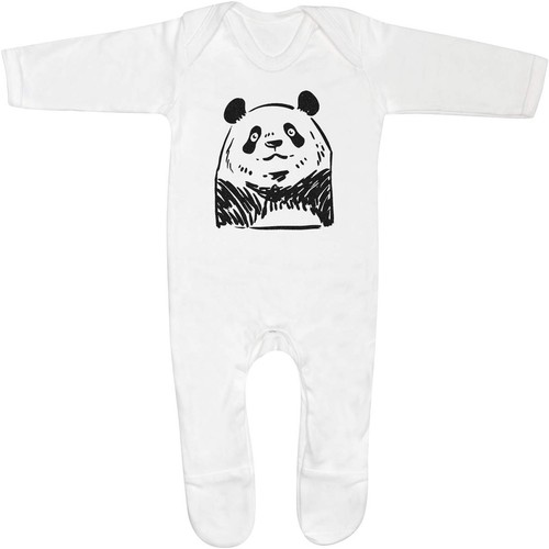 Sketchy panda portrait - panda, baby