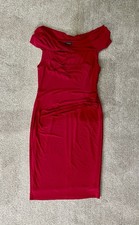 Pied A Terre Size 16 Wiggle Dress In Rich Red