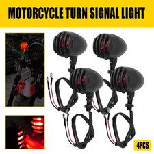 4PCS Motorcycle Red Turn Signal LED Indicator Light Blinker Running Bullet NEW