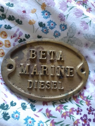 Beta marine engine plaque - engine,