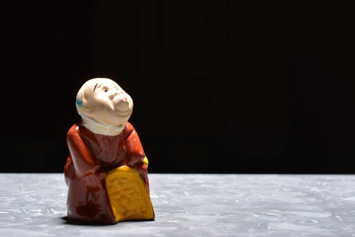 Japanese pottery doll - pottery, vintage