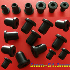 Black Silicon Rubber Grommet Snap-On Open Hole Plug Bung Wire Cable Protect Bush
