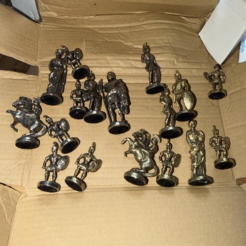 Vintage metal chess set - metal,