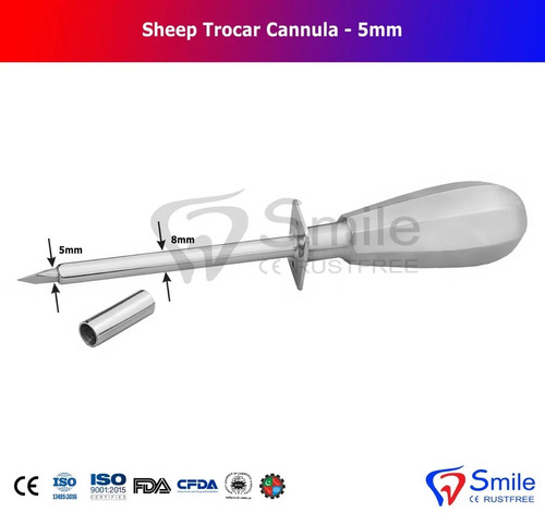 Trocar cannula 5mm veterinary - trocar,