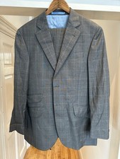 Hackett Grey Check Suit Size