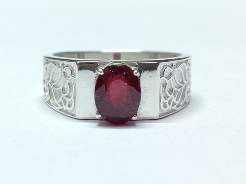 Heavy silver ruby ring ct - ruby, 1.5