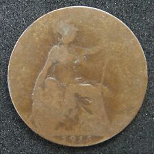 1915 HALF PENNY COIN , GEORGE V BRITISH GB UK