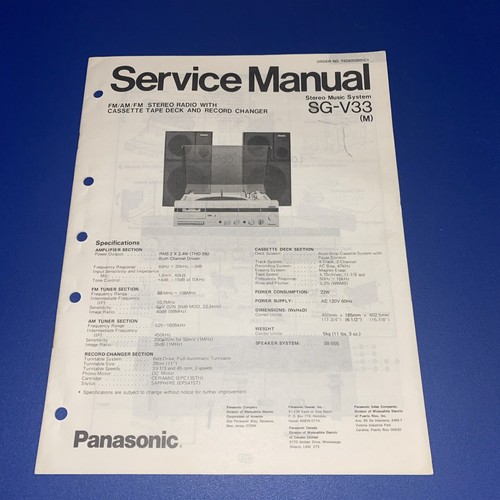 Panasonic service manual - service,