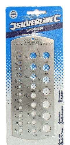 Imperial drill gauge - gauge, plate