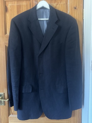Navy linen tailored suit - navy,