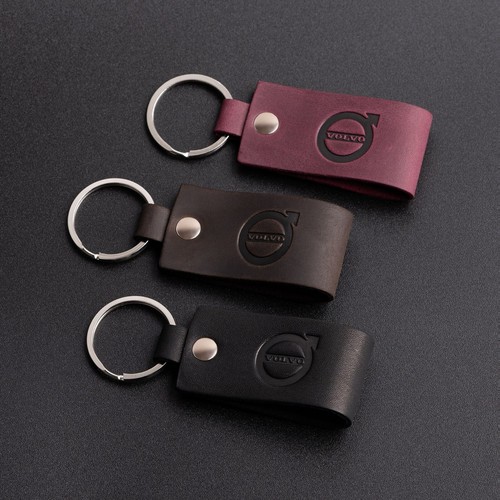 Leather keyring suitable for - leather,