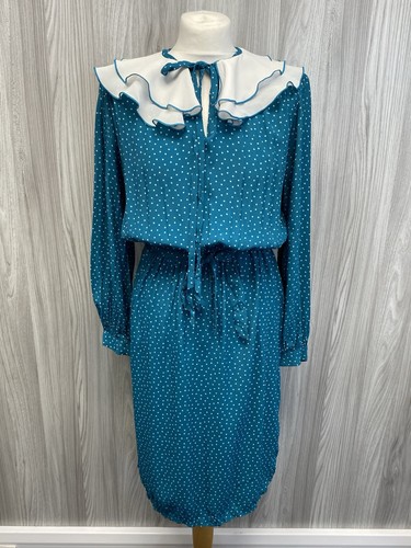 Cockney rebel teal - polka, dot