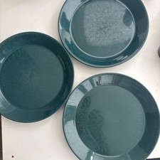 3 Iittala Large Plates Arabia Finland Teema Kaj Franck Dark Green 23X 3cm modern