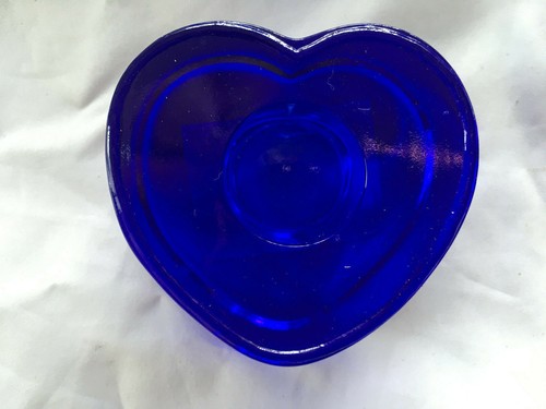 Ikea glass candle holder - candle, blue