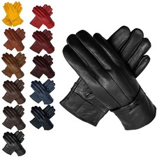 Women Lady Luxury Soft Leather Gloves Walking Driving Winter Warm Fur Lined