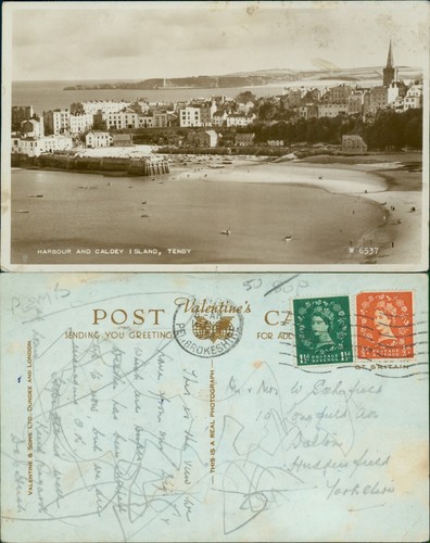 Tenby harbour caldey island - &,