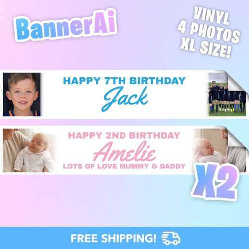 Personalised photo banners - 2x,